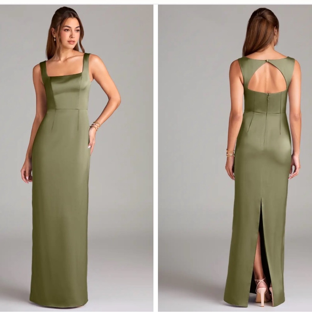 Azazie Flori bridesmaid dress in pistachio